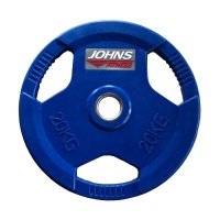 Диск JOHNS синий 3-х хватный обрезиненный d 51 мм 20 кг (91010-20С)
